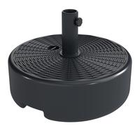 Outsunny Patio Umbrella Base 22kg Sand Filled Garden Parasol Stand forfor 38mm/48mm Poles, Black