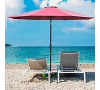 OutSunny Patio Umbrella Steel, Polyester Red