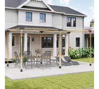 Outsunny Pergola Kit, Pergola Brackets with 3-Way & 4-Way Corner Brackets