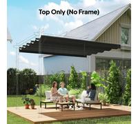 Outsunny Pergola Shade Cover Replacement Canopy for 3 x 3m Pergola, Grey - Dark Grey