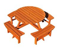 OutSunny Picnic Table Set Fir Wood 84B-192 Brownish Red