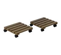 2 Pack Plant Stand with Wheels, Flowerpot Holder