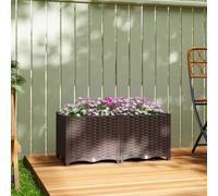 Outsunny Plastic Raised Garden Bed with Legs Self Watering 80 x 40 x 37 cm | Elevated Planter Boxes, Drainage Holes and Plugs, Easy Assembly, Outdoor Planter Box for Vegetables, Flowers, Herbs
