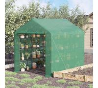 Walk-In Greenhouse Poly Tunnel Green 2.44m x 1.8m x 2.1m