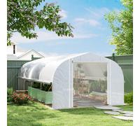 Outsunny Polytunnel Greenhouse W/ Roll-Up Sidewalls, Mesh Door, 6 X 3 X 2M
