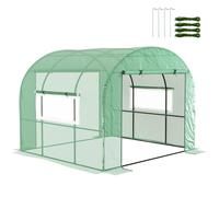 Outsunny Polytunnel Greenhouse With Doors And Mesh Windows - 3 x 2 x 2m | TJ Hughes