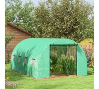 Outsunny Polytunnel Green House with Sprinkler System, Wide Door, 4 x 3(m)