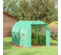 Outsunny Polytunnel Green House with Sprinkler System, Wide Door, 3 x 2m