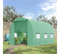 Outsunny Polytunnel Walk In Green House w/ PE Cover, 4.5 x 2 x 2m