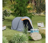 Outsunny Pop up Camping Tent for 2 Man 2000mm Waterproof with Carry Bag Grey, none