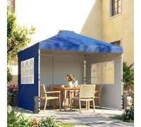 Outsunny Pop Up Gazebo Waterproof Height Adjustable 3 X 3 (M) Dark Blue