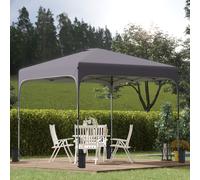 Outsunny Pop Up Gazebo Foldable w/ Wheeled Carry Bag & 4 Weight Bags, Grey