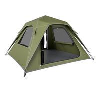 Outsunny Pop Up Tent 3000mm Waterproof Camping Tents with Mesh Windows 3-4 People Green