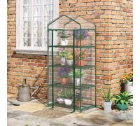 Outsunny Portable 4-Tier Mini Greenhouse Plant Grow House Shed W/ Cover