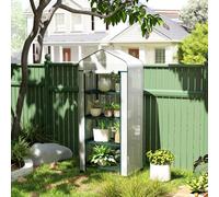 Outsunny Portable 4-Tier Mini Greenhouse Plant Grow House Shed w/ Cover