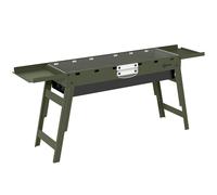 Outsunny Portable BBQ Grill, Foldable Charcoal Grill for Camping and Picnics with 2 Side Shelves and Handle, Green