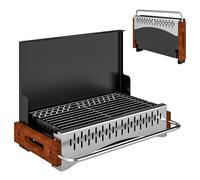 Outsunny Portable BBQ Grill, Folding Charcoal Barbecue Grill with Removable Charcoal Basin for Camping Picnic Garden Party, Black