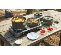 Outsunny Portable Camping Cookware Set: 8-Piece Ultralight Camping Cooking Kit Grey