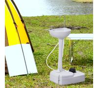 Outsunny Portable Camping Sink with Towel Holder & Soap Dispenser Hand Wash