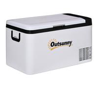 Outsunny 12V Portable Car Refrigerator w/ Inner LED Light Indoor Outdoor, 25L