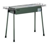 Outsunny Portable Charcoal Barbecue BBQ Grill with Seasoning Baskets and Hooks