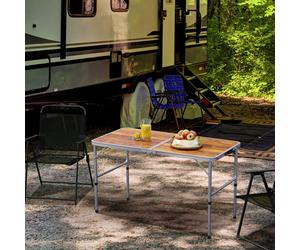 Outsunny Portable Folding Picnic Table Outdoor Lightweight BBQ Party Aluminum