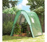 OUTSUNNY Portable Greenhouse Gardening Plant Hot House with 2 Doors, Green Outsunny Green