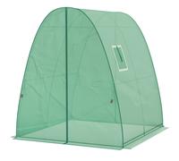 Outsunny Portable Greenhouse Gardening Plant Hot House With 2 Doors, Green Green