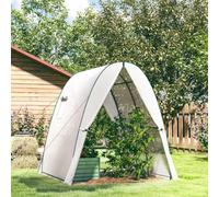 OUTSUNNY Portable Greenhouse Gardening Plant Hot House with 2 Doors, White Outsunny White