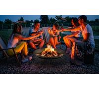 Outsunny Portable Metal Fire Pit - Compact Outdoor Garden Fire Bowl