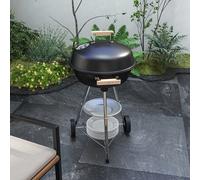 Outsunny Portable Round Kettle Charcoal BBQ, Black