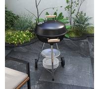 Outsunny Portable Round Kettle Charcoal BBQ, Black