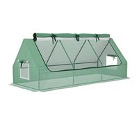 Outsunny Portable Small Polytunnel with Mesh Windows, 240x90x90cm