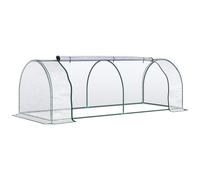 Outsunny PVC Greenhouse Tunnel Steel Frame Transparent 250x100x80cm - Oasis Outdoor | TJ Hughes