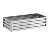 Outsunny Raised Beds for Garden, Galvanized Outdoor Planters, for Herbs and Vegetables, Use for Patio, Backyard, Balcony, Silver