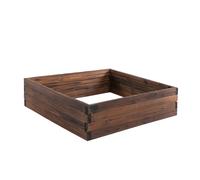 Outsunny Raised Garden Bed Planter Box: Wooden Outdoor Patio Planter for Plant, Flower & Vegetable Growing, 80L x 80W x 22.5H cm Aosom UK
