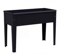 Outsunny Raised Planter, Metal Raised Garden Bed on Legs with Drainage Hole and Foot Covers, Black