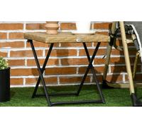 Outsunny Rattan-Effect Foldable Coffee Table, Brown