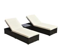 Outsunny Rattan Lounge Set - Natural | TJ Hughes