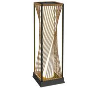 Outsunny Rattan Solar Garden Lights, Auto On/Off LED Floor Lamp, Sand Brown