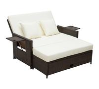 Outsunny Rattan Daybed 01-0777 Brown