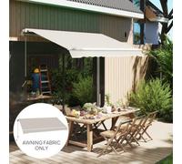 Outsunny Replacement Canopy For 3 X 2.5 M Awning (Fabric Only), Cream White