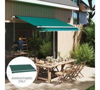 Outsunny Replacement Canopy for 3 x 2.5 m Awning (Fabric Only), Green, Green