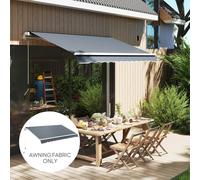 Outsunny Replacement Canopy for 3 x 2.5 m Awning (Fabric Only), Grey, Grey