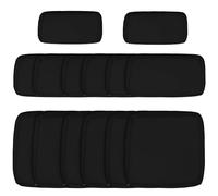 OUTSUNNY Garden Rattan Sofa Set Polyester Cover Replacement No Cushion in Black Outsunny Black