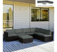 Outsunny Replacement Cushions for Outdoor Furniture Garden Seat Cushion Pad