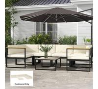 Outsunny Replacement Cushions (7 Seat, 7 Back) - Cream, Cream