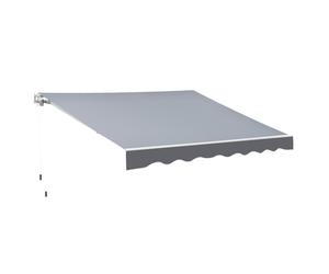 Outsunny Retractable Awning 2.5m x 2m - Grey | TJ Hughes