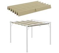 OUTSUNNY Pergola Cover Replacement for 3x3 m/4x3 m Frame in Beige Outsunny Beige