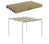 Outsunny Pergola Shade Cover Replacement Canopy for 3 x 3m Pergola, Grey - Dark Grey